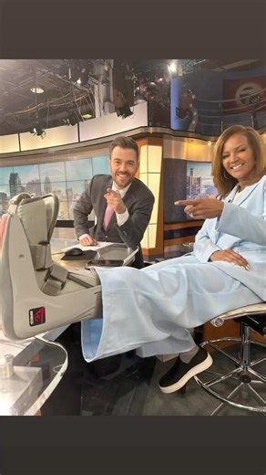 Nice to finally be back at work with my partner Mike Duffy on the anchor desk after falling and fracturing my foot in two places. This lovely boot will be with me for a while, but other than that I’m certainly on the mend! | Carolyn Clifford WXYZ