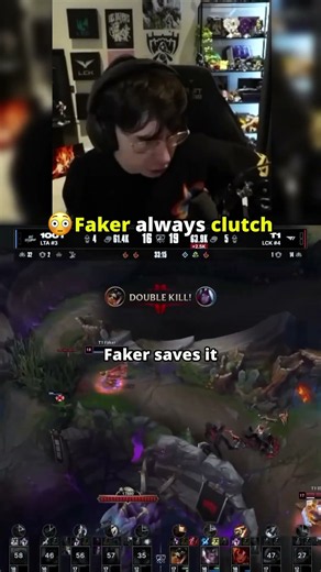 FAKER WORLDS BUFF #caedrel #leagueoflegends #faker #worlds #clutch #t1 #gaming