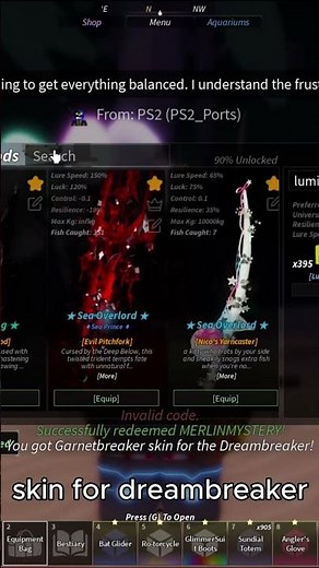 NEW CODE IN FISCH #fisch #roblox #rod #code