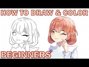 How To Draw & Color Anime | Beginner Friendly - Step by step Tutorial