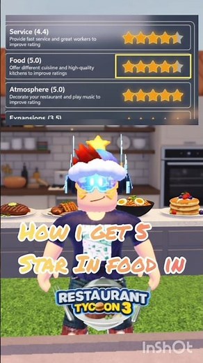 How to Get 5 Stars in Food | Restaurant Tycoon 3 Roblox