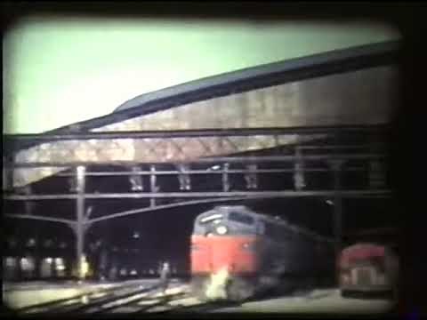 St Louis, Union Station with Amtrak EMD E units, 1977