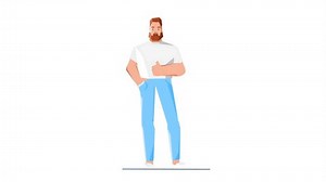Smiling Man Giving Thumbs Up 2D Animation
