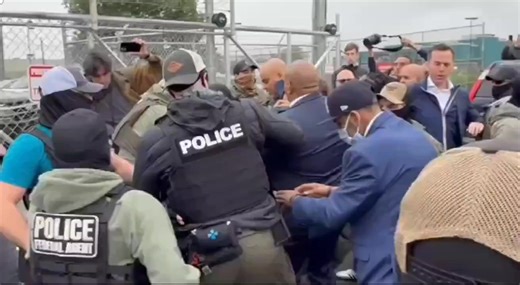 183K views · 3.4K reactions | So let me get this straight… If you and I attempted to break into an ICE detention facility and started shoving federal agents, we would go to jail IMMEDIATELY. But when a Democrat does it, they go on MSNBC and claim America is now an authoritarian state. Democrats hypocrisy is world class. | Breaking Battlegrounds | Facebook