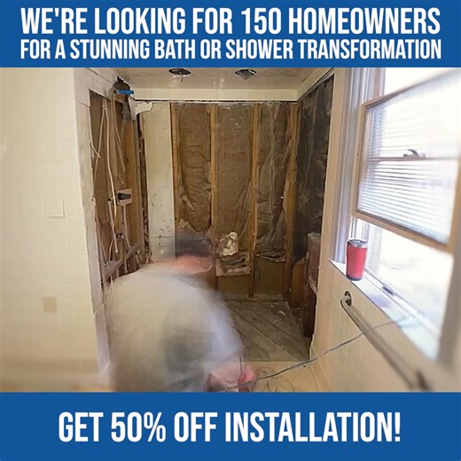 🇺🇸 We're looking for 150 homeowners in BRAZORIA COUNTY aged 50 who want 50% off installation on a new bath or shower! Only 3 easy qualifications: ✅ You Must Be Aged 50 Or Older ✅ You Must Live In An Eligible Zip Code ✅ You Must Be A Homeowner See if you qualify for 50% OFF INSTALLATION. Click "Learn More" Below! https://lp.leafhomebath.com/lfbath | Leaf Home Bath