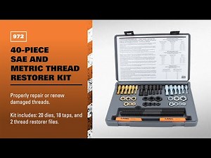 LANG 972 - 40-Piece SAE and Metric Thread Restorer Kit