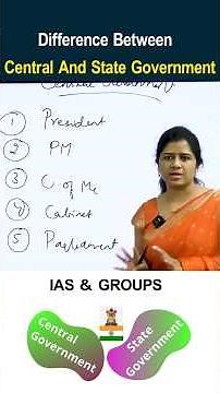 Difference Between Central and State Government | Explained by Dr. Mamatha Mam | UPSC & Groups