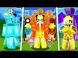 I created the strongest Bijuu mode from Naruto in Minecraft.