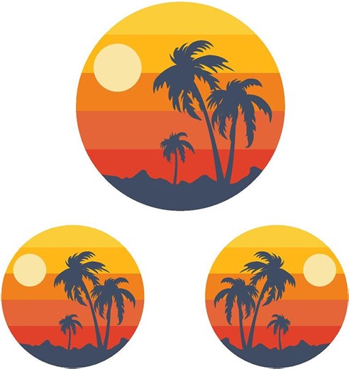 Palm Tree Golf Cart Decal - Retro Sunset Tropical Vinyl Sticker Graphics ATV UTV Set - Etsy