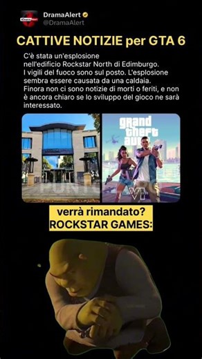 ESPLOSIONE negli uffici di GTA 6! Rockstar in fiamme 😱🔥 #gta6 #shorts #meme #short #fyp #gta