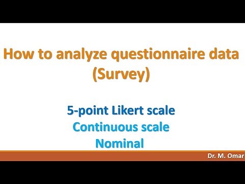How to analyze questionnaire survey data