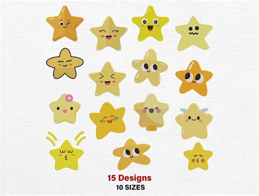 Star Embroidery Designs, Small Stars Embroidery File, Tiny Stars Machine Embroidery Pattern, Instant Download - Etsy