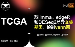 4.取limma、edgeR和DESeq2差异交集基因，绘制venn图【生信私学】