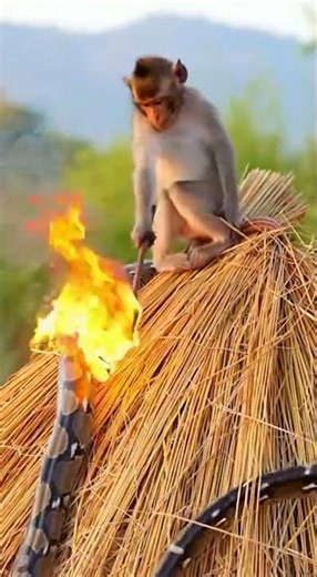 the python was discovered by the monkey unlocking wild jungle secrets #python #wildlife #nature