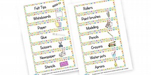 EYFS Painting Area Labels
