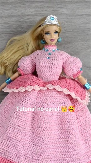 Crochet princess dress 👑⭐ #croche #crochet #ganchillo #crochettutorial #barbie #diy