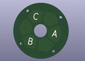 Proof of concept 6 coil wedge PCB stator - Share Project - PCBWay