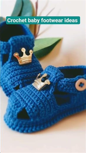 Crochet baby footwear ideas 🧶🥿🎀#crochet #footwear #like #subscribe #share