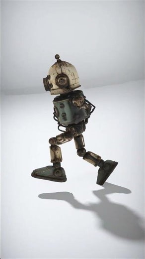 Vintage Robot with Mechanical Arms and Lighted Eye