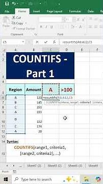 Master the COUNTIFS Function in Excel | Multiple Criteria Made Easy!