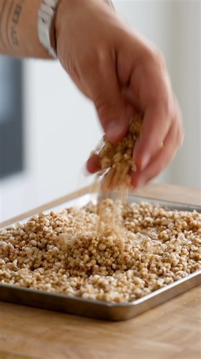 Jules Wiringa on Instagram: "Let’s make puffed buckwheat! 🌾 This technique works great for other grains as well and it’s a perfect way to bring some texture to your dishes 🔥 Find a full tutorial on my YouTube channel “Jules Cooking” 🙌🏼 #julescooking #recipe"