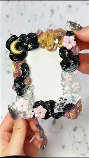 夜桜×和風のトレカケース作ってみた🌸 #ホイップデコ #ハンドメイド #硬貨ケースデコ #トレカケースデコ #トレカケース #硬化ケース #手元動画 #shorts #制作動画 #推し活 #桜 #春