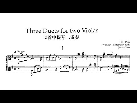Wilhelm Friedemann Bach – 3 Viola Duets