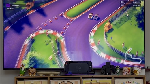 CIRCUIT SUPERSTARS 环道巨星 。第一次接触就跑出现实中近乎完美的走线（虽然在游戏里应该不是最优解）