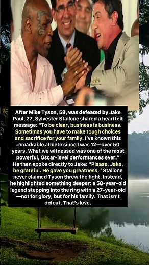Not a Loss, But Love: Stallone on Tyson’s Fight