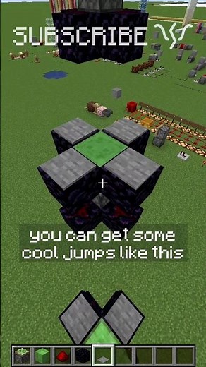 simple and cheap SLIME BLOCK PISTON JUMP PADS | Redstone with PsiVolt #minecraft #redstone