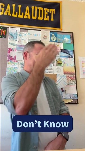 How to Sign "Don't Know" in ASL