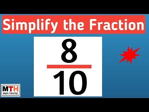 How to simplify the fraction 8/10 || 8/10 simplified