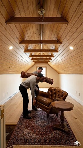 Victorian Attic to Cozy Library Den | Full Renovation Transformation