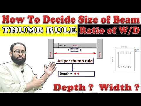 How to Find Width and Depth of Beam Using Thumb Rules | Width to Depth Ratio of Beam
