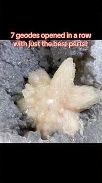 7 fast geode openings in a row #crystals #Water #pink #gray #geode