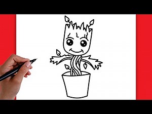 HOW TO DRAW GROOT | DRAWING STEP BY STEP