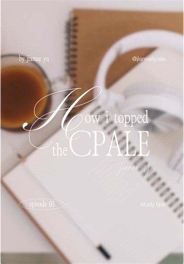 how i topped the cpale • ep 03 — breaking down the start of the study tips 🤓 subject & book recos up nextt! 📚 full video on YT (link in bio)! #HowlToppedTheCPALE #YouTube #CPA #CPALE #LECPA #BSA #Accountancy #Accounting #Studytok #FYP #FYPP #FYPAGE