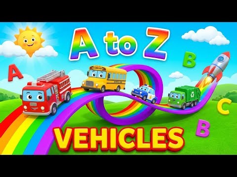 ABC Transport Song for Kids 🚀 A to Z Vehicles & Phonics Rhyme | Rainbow Rhymes Studio