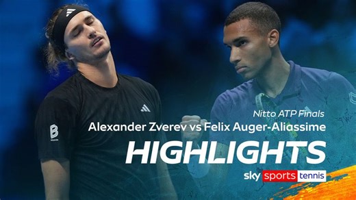 Alexander Zverev vs Felix Auger-Aliassime | ATP finals highlights