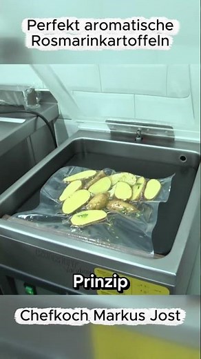 Perfect rosemary potatoes - a sous-vide trick from chef Markus Jost ✨#shorts