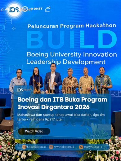 Boeing membawa industri dirgantara global langsung ke kampus ITB Bandung. Pada Senin, 4 Mei 2026, Boeing dan Institut Teknologi Bandung secara resmi meluncurkan BUILD Indonesia 2026, singkatan dari Boeing University Innovation Leadership Development. Program ini dirancang sebagai jembatan antara inovasi kampus dan kebutuhan nyata industri kedirgantaraan global. Pendaftaran kini telah dibuka dan terbuka bagi tiga kelompok peserta: mahasiswa Indonesia aktif, lulusan baru, serta pendiri startup tah