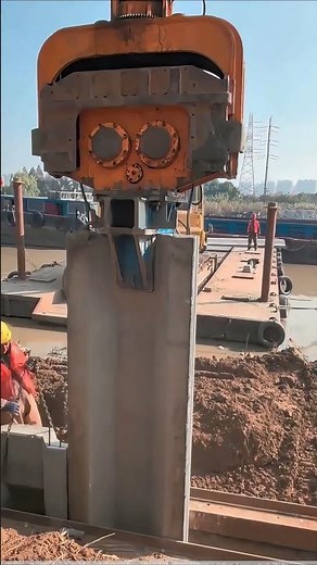 U-shaped cement pile revetment construction – good tools and machinery improve work efficiency