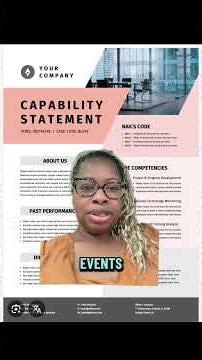 Why do a need a capability statement? #govcon #contracts