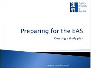 Teacher Ed Webinar: EAS Study Plan