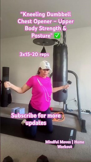 “Kneeling Dumbbell Chest Opener – Upper Body Strength & Posture” ✅#trending #homeworkout