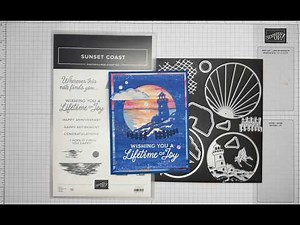 Stampin’ Up! Sunset Coast Anniversary Card Tutorial #diy #papercrafting #patternedpaper #handmade