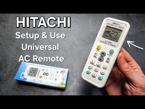 How to Setup & Use - HITACHI Air Conditioner with Universal AC Remote Control - 1000 in 1 , K-1208E