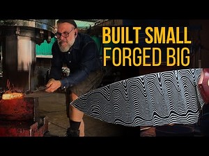 Built small Forged Big - A Damascus Pocket knife ladder pattern.