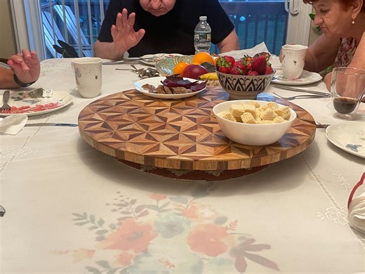 Round Butcher Block, With Lazy Susan, Serving Susan 1.5" Thick, Any Size Available, Laser Engraving Available - Etsy