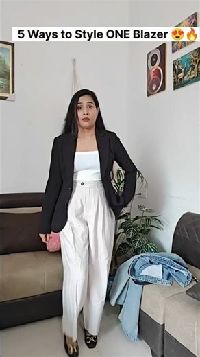 5 Stylish Looks Using Just ONE Blazer! 😍✨#blazerstyle #fashionhacks #styletips #stylehacks #ootd